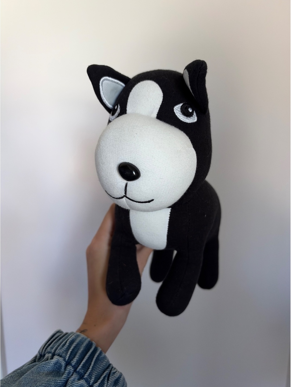 KicKee Pants Black & White Dog Puppy Plush Stuffed Animal Lovey